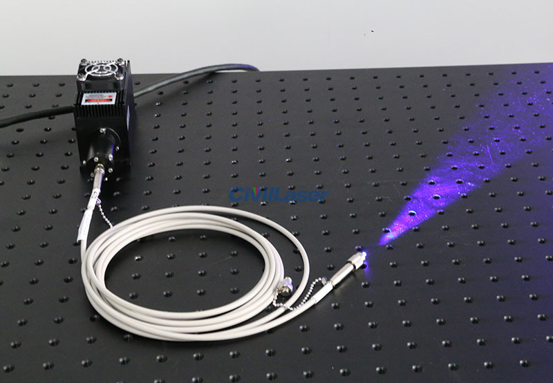 blue fiber coupled laser